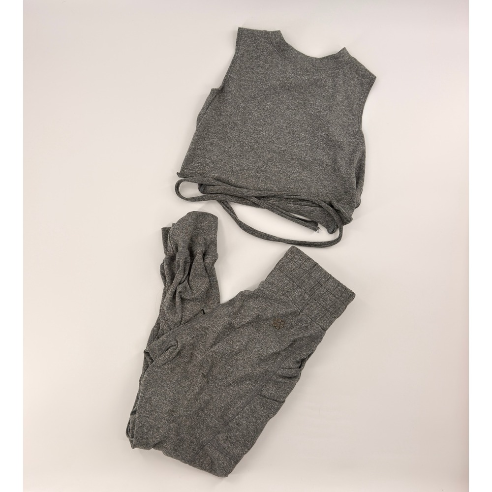 Honeycut Kids Gray Dance Set Anthem Crop Top and Ella Joggers Size CM